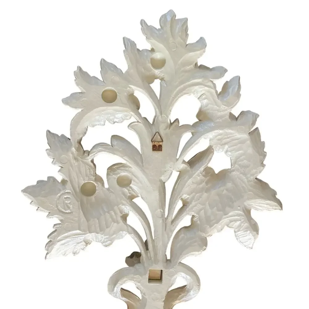 Vintage EuroMarchi Italy‎ Gold Gilt Floral Wall Decor Hollywood Regency Set Pair